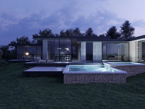 Terrasse et piscine - Nuit Terrasse et piscine - Nuit