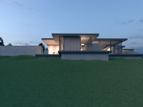 Vue nocturne de l'habitation Vue nocturne de l'habitation