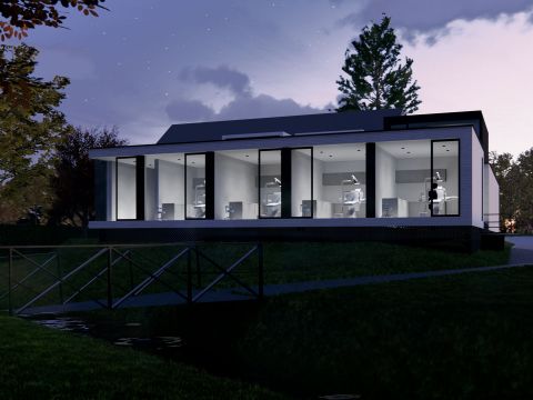 Vue des cabinets - Nuit Vue des cabinets - Nuit