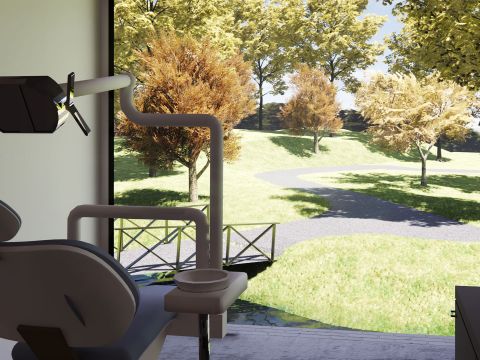 Vue sur le jardin depuis les cabinets Vue sur le jardin depuis les cabinets